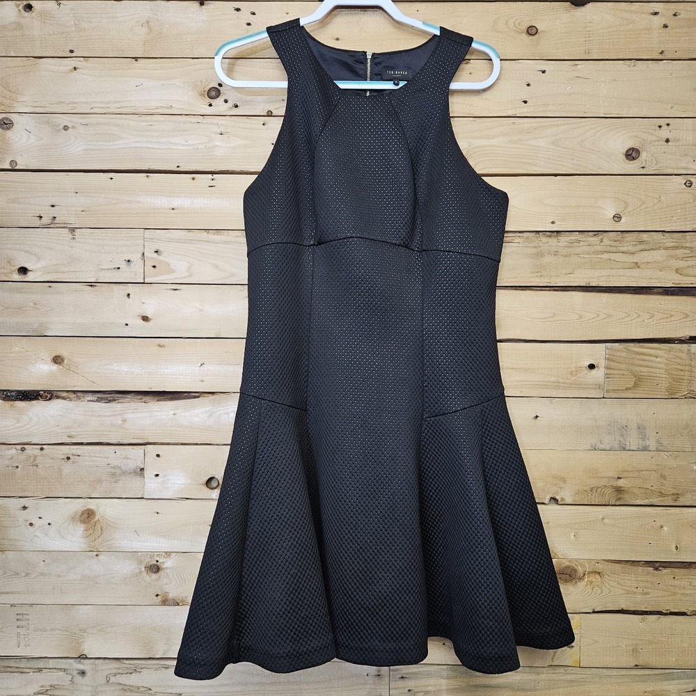 Ted Baker London Cidia Skater Dress Women's Size 5 US 12‎ Black - Picture 2 of 9